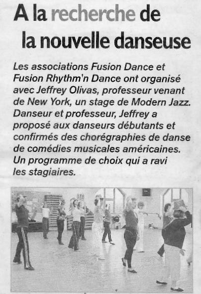 stage de modern jazz  Morigny